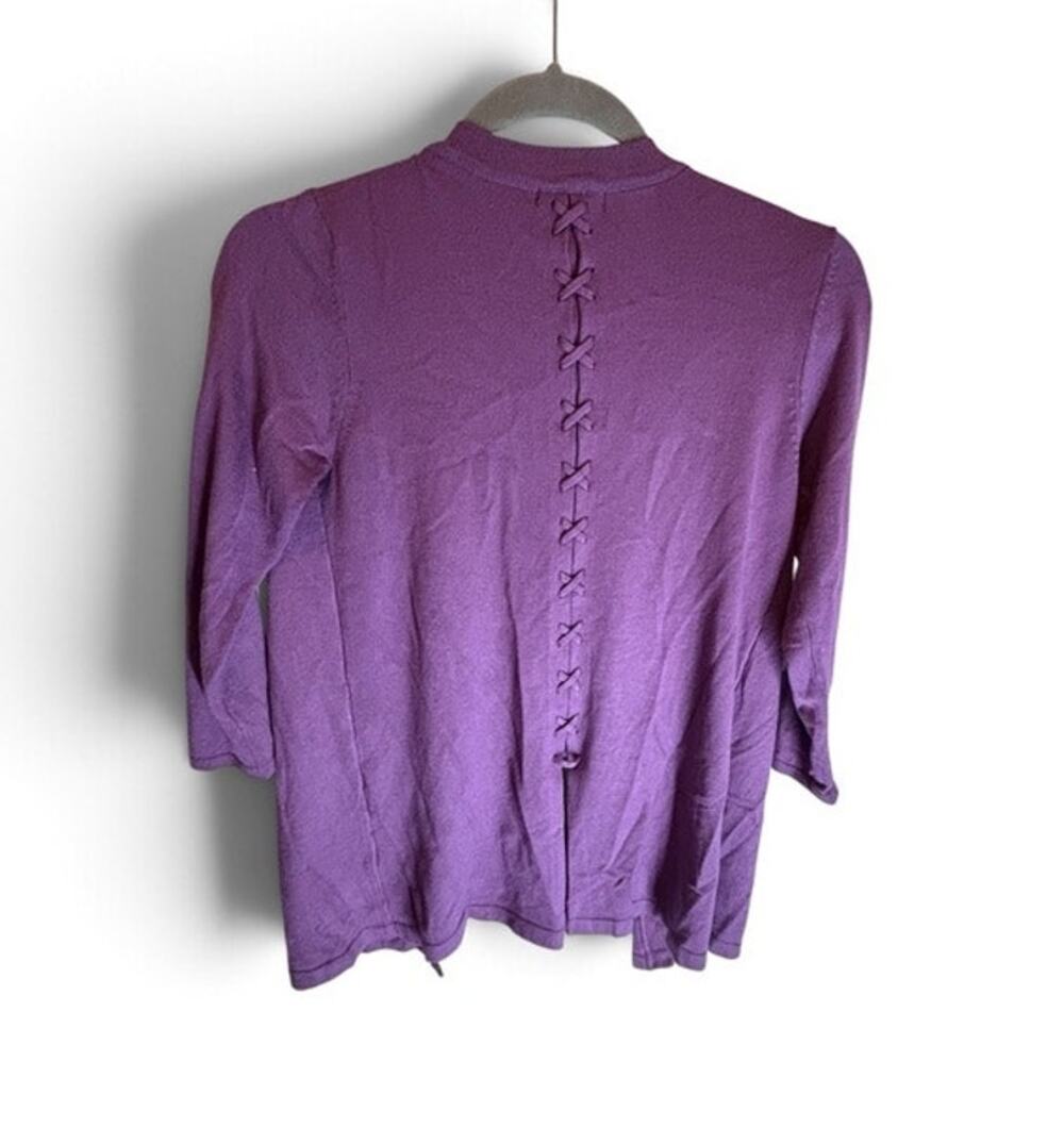 Lety & Me XS Purple Lace-Up Back Cardigan Y2K, Alternative, Whimsygoth, Coquette